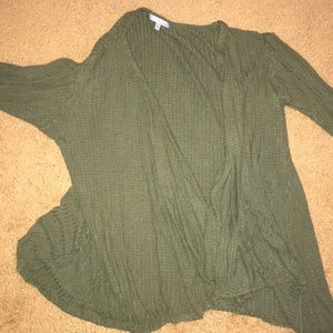 Olive green cardigan
